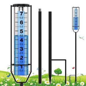 Leap Verbesserter Regenmesser,7 Zoll (17,8 cm),frostsicherer Regen, große,klare Zahlen und höhenverstellbares Regenmessgerät für Garten,Rasen und Bauernhof