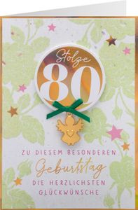 GRUSS&CO Grußkarte 80. Geburtstag