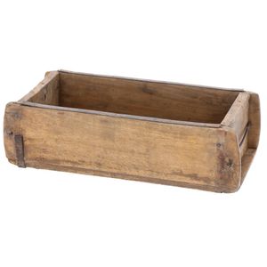 Novaliv Holzkiste Vintage 30 x 15 x 10 cm Alte Ziegelform Holz EIN KAMMER Allzweckkiste aus recyceltem Altholz Jede Form EIN Unikat - Geschenkkiste