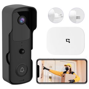 7MAGIC WLAN Video Türklingel mit Kamera, 1080P HD Kabellose Video Doorbell mit Gong, Smarte Türklingel mit Akku, PIR Personenerkennung, Nachtsicht, 2-Wege-Audio, Unterstützt SD