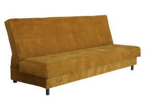 MIRJAN24 Schlafsofa Enduro XIV Cord, Couch mit Schlaffunktion und Bettkasten, 3 Sitzer Aufklappbar Polstersofa (Farbe: Poso 01)