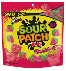 Kyselé jahodové želé Sour Patch Strawberry 102g
