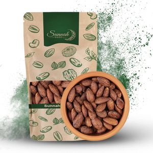 Sunnah Shop® Rauchmandeln 1kg geröstet & Geräuchert & gesalzen | Knackige BBQ Mandeln mit herzhaftem Raucharoma | vegan protein