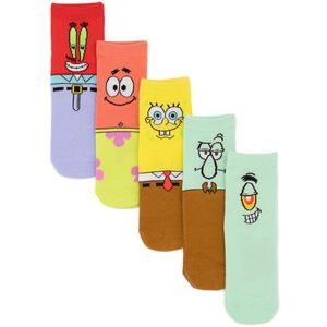 SpongeBob SquarePants - Socken für Kinder (5er-Pack) NS7058 (31,5 EU - 36 EU) (Bunt)