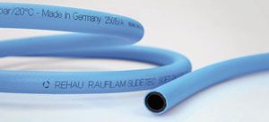 Rehau Rolle Industrieschlauch RAUFILAM SLIDETEC SOFT 10290351200 | 40 m Rolle | 9 mm Durchmesser | Wandstärke: 2,8 mm | druckfest bis 20 bar | Easy-Slide Oberfläche | für Druckluft | blau