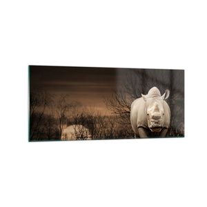 Bilder auf glas - Tier Nashörner Insekten - 120x50cm - Glasbilder - Wandbilder - Kunstdruck - zum Aufhängen bereit - Wanddekoration aus Glas - Glas Bilder - Wandbild auf Glas - GAB120x50-0307
