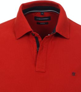 Casamoda Polo Shirt dunkles Orange Kurzarm Normal Geschnitten Kragen mit 2-Knopf Ausschnitt 95% Baumwolle 5% Elasthan Größe M