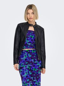 JDY Lederimitatjacke 'Emily', 15241382, Black, Gr. 38