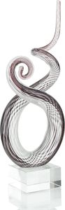 Designer Skulptur Glas 26x13cm Design Glasskulptur Hochwertiges Unikat