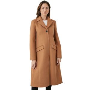 Principles - Jednoradový kabát pre ženy DH6492 (44 SK) (Camel)