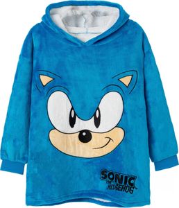 Ježko Sonic - deka s kapucňou pre chlapcov NS7255 (jedna veľkosť) (modrá)