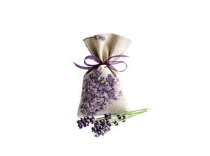 Lavendelsäckchen grau-beige - handgenäht - Lavendel Säckchen - 4 Stück