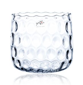 Sandra Rich Optic Vase Windlicht Kerzenglas Wabenmuster 17cm
