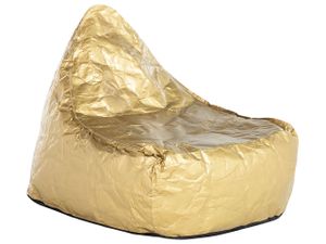 BELIANI Sitzsack Gold 73 x 75 cm Tropf Design Komfortable Sitzfläche antiallergische Füllung Leicht