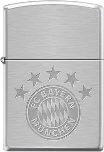 Original Zippo Feuerzeug FC Bayern München Chrom Geb. NEU 5 Stern - Sturmfeuerzeug Lighter FCB Fan
