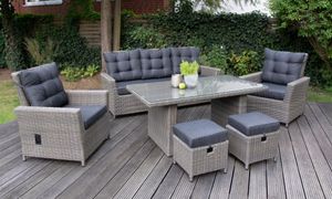 bellavista Aluminium Gartenmöbel Dininglounge Asti 19-teilig braun
