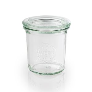 APS 12 Original WECK Gläser mit Deckel, Ø 6 cm, H: 7 cm, Mini-Sturzform mit Glasdeckel, Einmachglas, Dekoglas, Dessertglas,Vorratsglas, spülmaschinengeeignet, Volumen 140ml