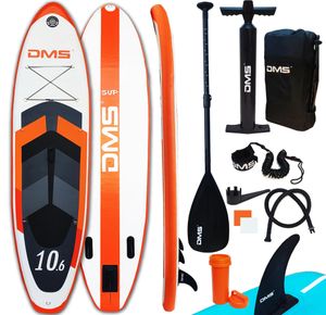 DMS® SUP Board Set Stand Up Paddling SUP aufblasbar Surfboard Paddel 320 cm Orange