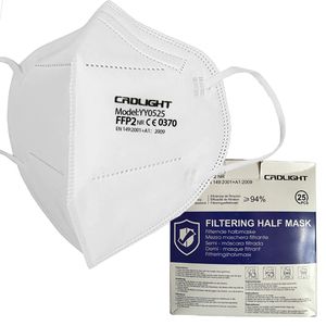 100 Stück FFP2-Gasmasken (Einzelverpackung), Anti-FFP2-Gasmasken, Mehrschichtfiltration, 95 % Anti-Pm2,5-Pneumonie-Grippemasken, staubdichte und schadstoffbeständige Masken