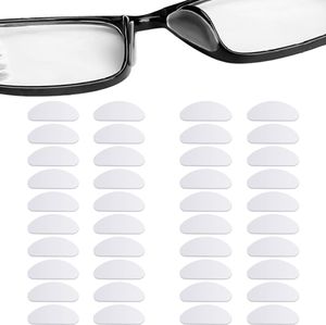 20 párů silikonových chráničů nosu, samolepicí tenké protiskluzové chrániče nosu Brýle, protiskluzové chrániče nosu brýlí, chrániče nosu měkké chrániče brýlí, chrániče nosu pro brýle Sluneční brýle (čiré)