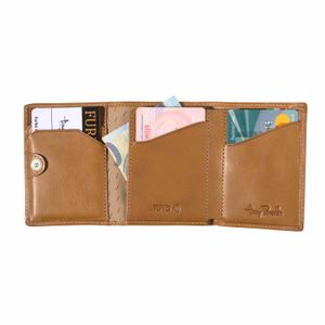 Slim Wallet Minigeldbörse mit Münzfach Tony Perotti Vegetale RFID Miele / Cognac