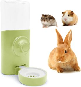 600 ML Automatischer Wasserspender Kaninchen, Hasen trinkflasche Hängend meerschweinchen trinkflasche Hamster  (Grün)