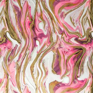 Geschenkpapier mit Marmor Muster 70cm x 2m Rolle rosa / gold