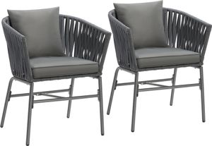Stuhlset Valeiras Geflecht im Rope-Design 60 x 61 x 77 cm