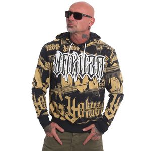 Yakuza Herren  Metal System Hoodie KapuzenPullover Sweater HOB 20012, Grösse:S, Farbe:Dark Shadow