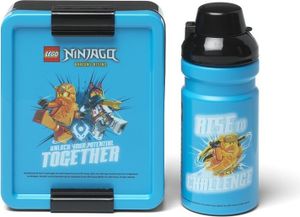 LEGO Trinkflasche + Brotdose LUNCH SET NINJAGO blau/schwarz