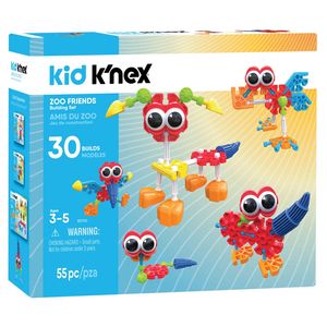 K'NEX 34492 - Bau- und Konstruktionsspielzeug Set Zoo Friends, Baukasten Tierpark Freunde mit 55 Teilen, Konstruktionsset für 30 verschiedene Modelle, Kid K-Nex Bauset für Kinder von 3 bis 5 Jahre