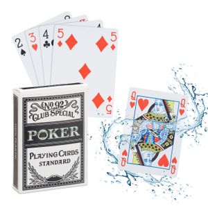 relaxdays Wasserfeste Pokerkarten aus Plastik