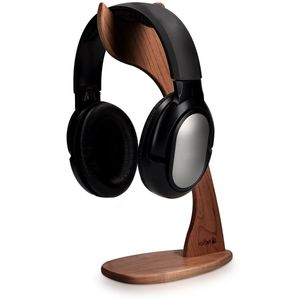kalibri Kopfhörerhalter Kopfhörerständer Universal aus Holz - Kopfhörer Halter Gaming Headset Halterung - On Ear Headphone Stand - in Walnussholz