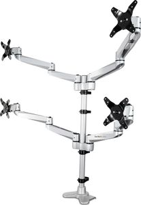 StarTech.com ARMQUADPS, Svorka, 45 kg, 33 cm (13"), 68,6 cm (27"), 100 x 100 mm, Strieborná StarTech.com ARMQUADPS, Svorka, 45 kg, 33 cm (13"), 68,6 cm (27"), 100 x 100 mm, Strieborná