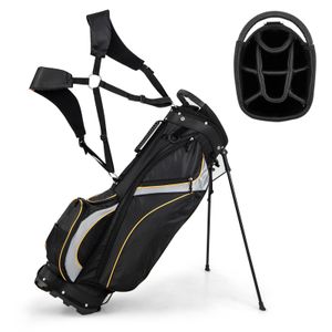 COSTWAY Golftasche 9 inch Golfbag Pencil Bag Profi-Reisebag Staenderbag mit Kopfteil und Tragegurt