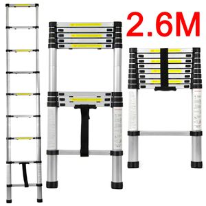 Varan Motors - DLT208B ALUMINIUM ANLEGE TELESKOPLEITER TELESKOP LEITER 2,6M 9 SPROSSEN