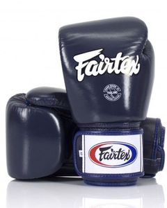 Fairtex Boxhandschuhe Leder Tight Fit (BGV1),Blau 12 Unzen