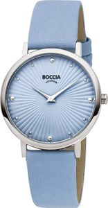 Boccia Damenarmbanduhr Trend 3365-01 Titan, Leder, blau, silberfarben Boccia Damenarmbanduhr Trend 3365-01 Titan, Leder, blau, silberfarben
