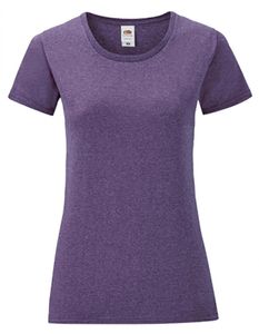 Damen Iconic T, 100% gekämmte, ringgesponnene Baumwolle - Farbe: Heather Purple - Größe: M
