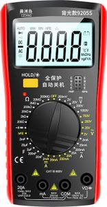 Digital Multimeter Voltmeter Batterietester Spannungsprüfer Durchgangsprüfer Ohm Volt Ampere Messgerät AC/DC Spannung Strom Widerstand Diode Transistor, Großes LCD-Anzeige und Hintergrundlicht