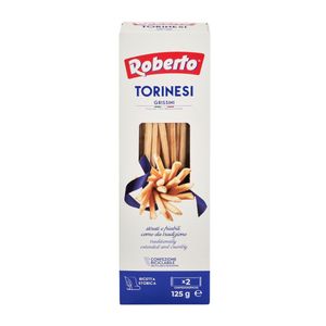 Roberto Grissini Torinesi 15x125g Beutel | ultra-dünne Brotstangen | als Snack, Beilage oder im Büro | auch perfekt zu Käse- oder Salamiplatten…
