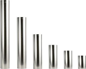 Ofenrohr Ø 110 mm 500 mm Stahlblech Verzinkt silber speziell für Gas