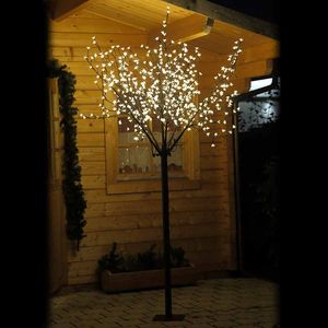 LED-Lichterbaum 250 cm mit beleuchteten Kirschblüten 600 LED warmweiß Kirschblütenbaum