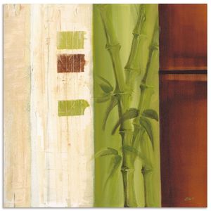 ARTland Wandbild Alu für Innen & Outdoor Bambus I Größe: 100x100 cm
