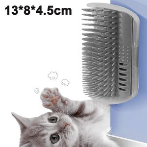 Katzen Self Groomer  Selbst-Pflege Bürste Wand Ecke Massagekamm Katzenspielzeug