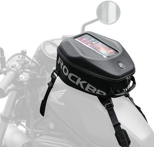ROCKBROS Motorrad Tankrucksack Motorradtasche Rucksack mit TPU Touchscreen, mit Regenschutz, 7L