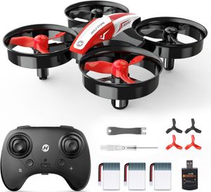 Mini-Drohne für Kinder, RC-Quadcopter-Helikopter, Fernbedienung mit 3 Batterien, 21 Minuten Flugzeit, automatische Höhenhaltung, 360°-Räder