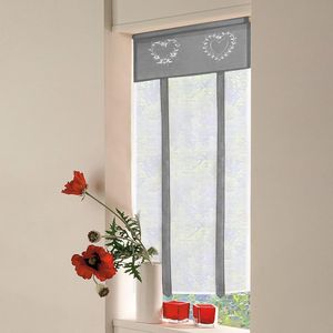 Stück Stickerei-Rollo, Bootsklemme, durchsichtiger Schatten, Brise, Vorhänge, Tüll, Fensterabdeckung für Schlafzimmer, Büro, Badezimmer, Küche, Grau, Breite 45 cm x Höhe 90 cm Stück Stickerei-Rollo, Bootsklemme, durchsichtiger Schatten, Brise, Vorhänge, Tüll, Fensterabdeckung für Schlafzimmer, Büro, Badezimmer, Küche, Grau, Breite 45 cm x Höhe 90 cm