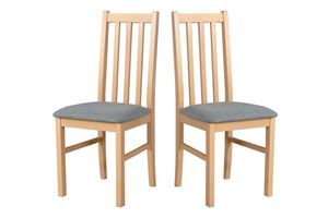 Jedálenská stolička, stolička z masívneho dubového dreva Kuchynská stolička - sada 2x BOS 10, sonoma