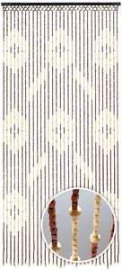 Záclona na dvere Drevená korálková záclona Sevilla s kruhovýmImitáciaom 90x200